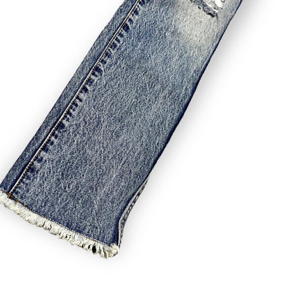 REVICE Denim USA Designer Retro Vintage Wash Ripped Raw Hem Jeans - Womens 24 - Picture 4 of 4
